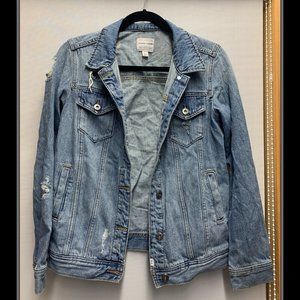 Melrose and Market Distressed Oversized Jean Jkt